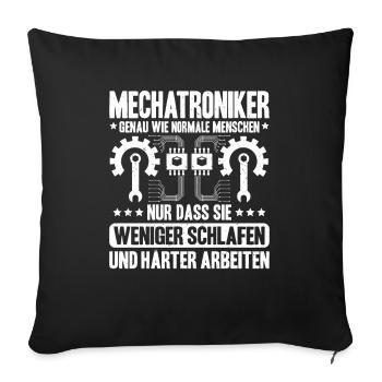 Mechatroniker Mechatronik Mechatronics Engineer - Sofakissenbezug 45 x 45 cm - Schwarz - Vorne