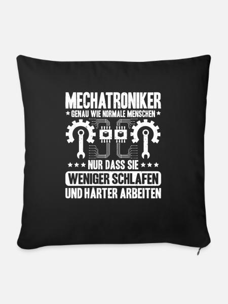 Mechatroniker Mechatronik Mechatronics Engineer - Sofakissenbezug 45 x 45 cm - Schwarz