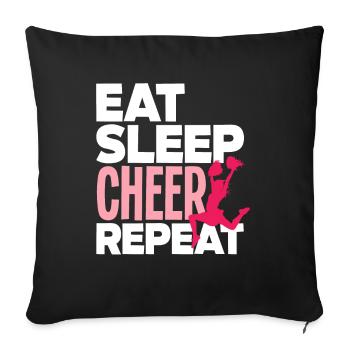 Drôle de pom-pom girl Cheerleading Cadeau - Housse de coussin décorative 45 x 45 cm - noir - Devant