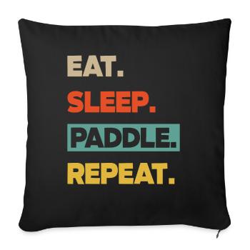 Kayak Canoë - Housse de coussin décorative 45 x 45 cm - noir - Devant