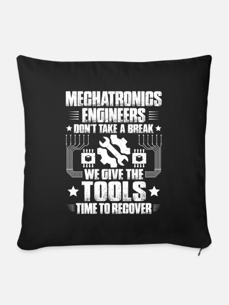 Mechatroniker Mechatronik Mechatronics Engineer - Sofakissenbezug 45 x 45 cm - Schwarz