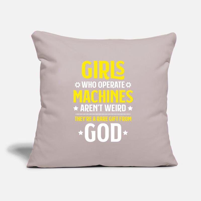 Machine and plant operator Machine operator Sofa pillowcase 17,3'' x 17,3'' (45 x 45 cm)