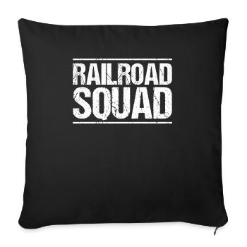 Gleisbauer Schienenarbeiter Gleisbau Track Laborer - Sofa pillowcase 17,3'' x 17,3'' (45 x 45 cm) - black - Front