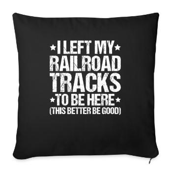 Gleisbauer Schienenarbeiter Gleisbau Track Laborer - Sofa pillowcase 17,3'' x 17,3'' (45 x 45 cm) - black - Front