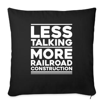 Gleisbauer Schienenarbeiter Gleisbau Track Laborer - Sofa pillowcase 17,3'' x 17,3'' (45 x 45 cm) - black - Front