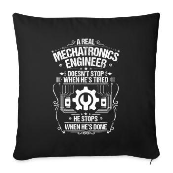Mechatroniker Mechatronik Ingénieur mécatronique - Housse de coussin décorative 45 x 45 cm - noir - Devant