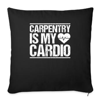 Zimmerer Zimmermann Zimmerei Carpenter Carpentry - Sofa pillowcase 17,3'' x 17,3'' (45 x 45 cm) - black - Front
