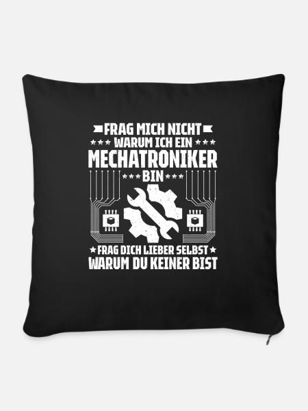 Mechatroniker Mechatronik Mechatronics Engineer - Sofakissenbezug 45 x 45 cm - Schwarz