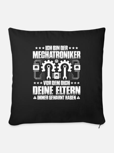 Mechatroniker Mechatronik Mechatronics Engineer - Sofakissenbezug 45 x 45 cm - Schwarz