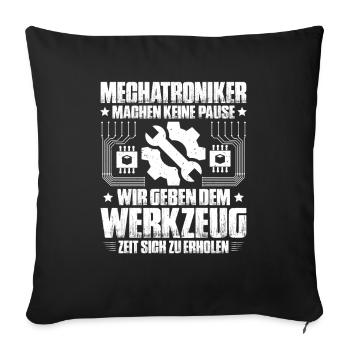 Mechatroniker Mechatronik Mechatronics Engineer - Sofakissenbezug 45 x 45 cm - Schwarz - Vorne