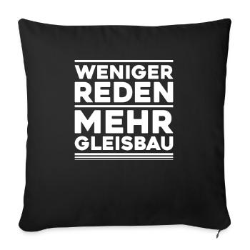 Gleisbauer Schienenarbeiter Gleisbau Track Laborer - Sofakissenbezug 45 x 45 cm - Schwarz - Vorne