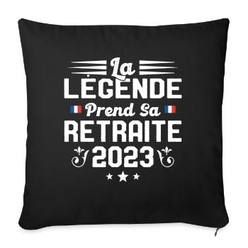 La Légende Prend Sa Retraite 2023 - Housse de coussin décorative 45 x 45 cm - noir - Devant