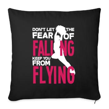 Lustiges Cheerleader Cheerleading Geschenk - Sofakissenbezug 45 x 45 cm - Schwarz - Vorne