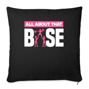 Drôle de pom-pom girl Cheerleading Cadeau - Housse de coussin décorative 45 x 45 cm - noir - Devant