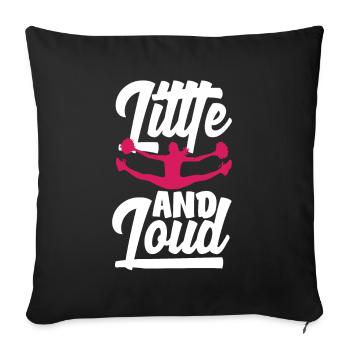 Lustiges Cheerleader Cheerleading Geschenk - Sofakissenbezug 45 x 45 cm - Schwarz - Vorne