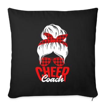 Drôle de pom-pom girl Cheerleading Cadeau - Housse de coussin décorative 45 x 45 cm - noir - Devant