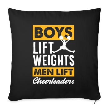 Lustiges Cheerleader Cheerleading Geschenk - Sofakissenbezug 45 x 45 cm - Schwarz - Vorne