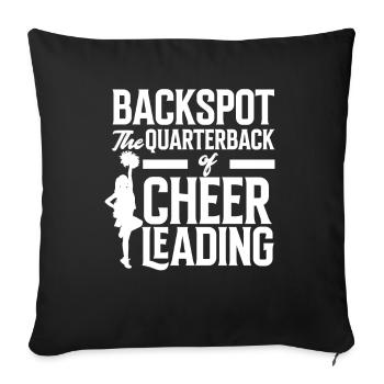 Lustiges Cheerleader Cheerleading Geschenk - Sofakissenbezug 45 x 45 cm - Schwarz - Vorne