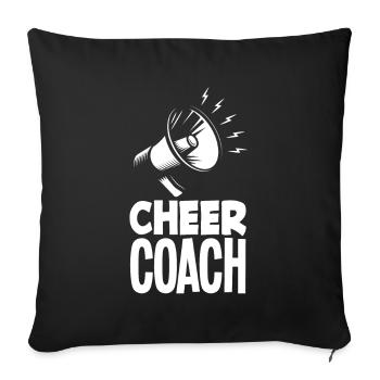 Lustiges Cheerleader Cheerleading Geschenk - Sofakissenbezug 45 x 45 cm - Schwarz - Vorne