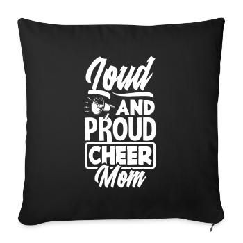 Lustiges Cheerleader Cheerleading Geschenk - Sofakissenbezug 45 x 45 cm - Schwarz - Vorne