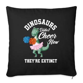 Lustiges Cheerleader Cheerleading Geschenk - Sofakissenbezug 45 x 45 cm - Schwarz - Vorne