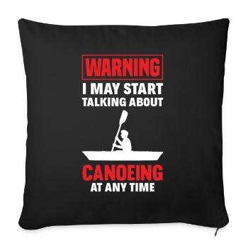 Kayak Canoë - Housse de coussin décorative 45 x 45 cm - noir - Devant