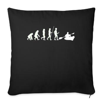 Kayak Canoë - Housse de coussin décorative 45 x 45 cm - noir - Devant