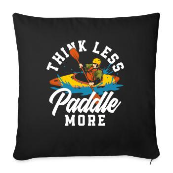 Kayak Canoë - Housse de coussin décorative 45 x 45 cm - noir - Devant