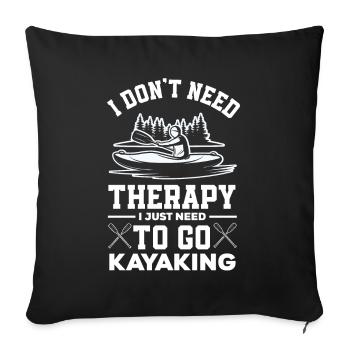 Kayak Canoë - Housse de coussin décorative 45 x 45 cm - noir - Devant