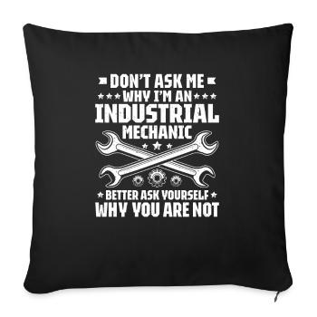 Industriemechaniker Mécanicien Industriel - Housse de coussin décorative 45 x 45 cm - noir - Devant
