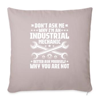 Industriemechaniker Industrial Mechanic - Sofa pillowcase 17,3'' x 17,3'' (45 x 45 cm) - light taupe - Front