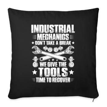 Industriemechaniker Mécanicien Industriel - Housse de coussin décorative 45 x 45 cm - noir - Devant