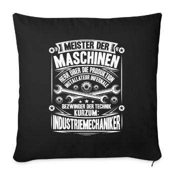 Industriemechaniker Mécanicien Industriel - Housse de coussin décorative 45 x 45 cm - noir - Devant