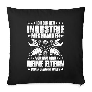 Industriemechaniker Mécanicien Industriel - Housse de coussin décorative 45 x 45 cm - noir - Devant