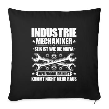 Industriemechaniker Mécanicien Industriel - Housse de coussin décorative 45 x 45 cm - noir - Devant