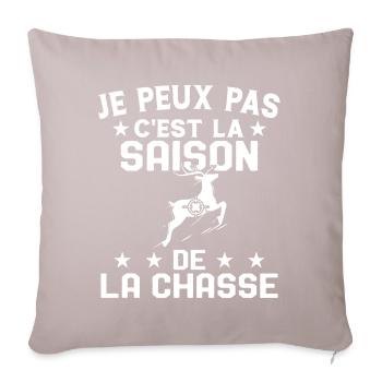 C'est La Saison De La Chasse Humour Chasseur - Housse de coussin décorative 45 x 45 cm - taupe clair - Devant