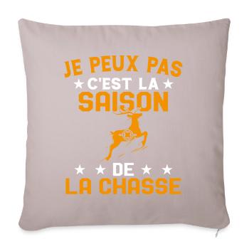 C'est La Saison De La Chasse Humour Chasseur - Housse de coussin décorative 45 x 45 cm - taupe clair - Devant