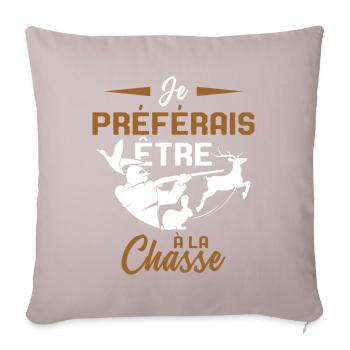 Idée Drôle De Cadeau De Chasse Pour Un Chasseur - Housse de coussin décorative 45 x 45 cm - taupe clair - Devant