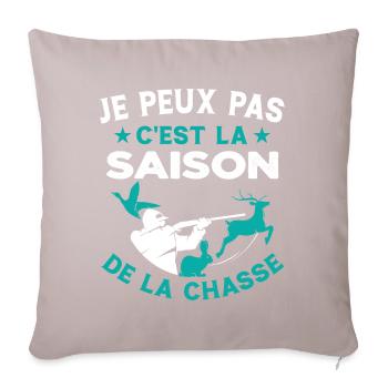 C'est La Saison De La Chasse Humour Chasseur - Housse de coussin décorative 45 x 45 cm - taupe clair - Devant