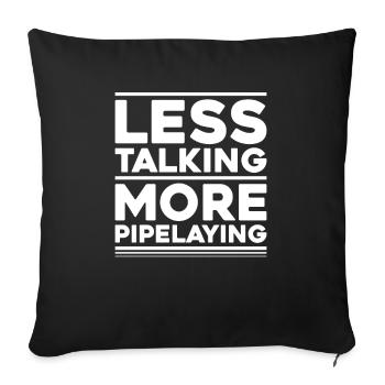 Pipeline Constructor Pipeline Construction Pipelayer - Sofa pillowcase 17,3'' x 17,3'' (45 x 45 cm) - black - Front