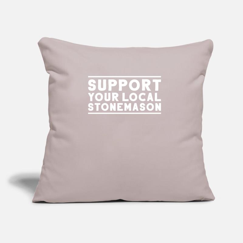 Steinmetz Steinbildhauer Tailleur de pierre Maçon Housse de coussin décorative 45 x 45 cm