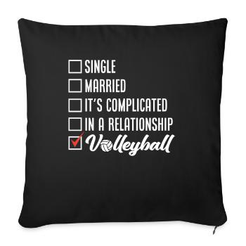Funny volleyball gift - Sofa pillowcase 17,3'' x 17,3'' (45 x 45 cm) - black - Front