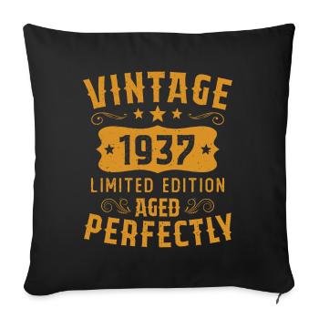 Vintage 1937 Limited Edition Aged Perfectly - Sofa pillowcase 17,3'' x 17,3'' (45 x 45 cm) - black - Front