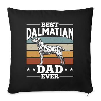 Bester Dalmatiner Papa - Sofakissenbezug 45 x 45 cm - Schwarz - Vorne