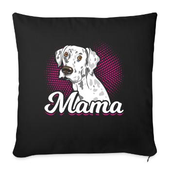 Mama Dalmatian Dog Lovers - Sofa pillowcase 17,3'' x 17,3'' (45 x 45 cm) - black - Front