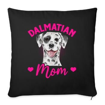 Dog Lovers Puppy Cute Dalmatian Mom - Sofa pillowcase 17,3'' x 17,3'' (45 x 45 cm) - black - Front