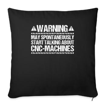 Cutting machine operator Turner Milling cutter CNC machinist - Sofa pillowcase 17,3'' x 17,3'' (45 x 45 cm) - black - Front