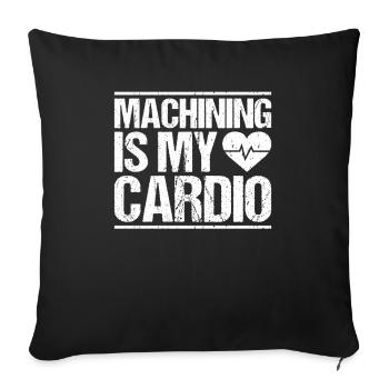 Opérateur de machine de découpe Turner Milling fraiseur Machiniste CNC - Housse de coussin décorative 45 x 45 cm - noir - Devant