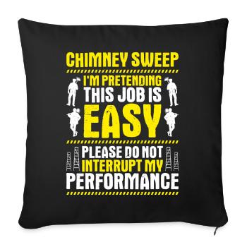 Schornsteinfeger Kaminkehrer Ramoneur - Housse de coussin décorative 45 x 45 cm - noir - Devant