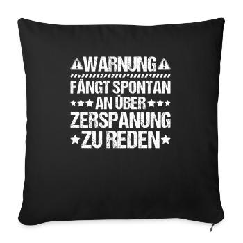 Opérateur de machine de découpe Turner Milling fraiseur Machiniste CNC - Housse de coussin décorative 45 x 45 cm - noir - Devant
